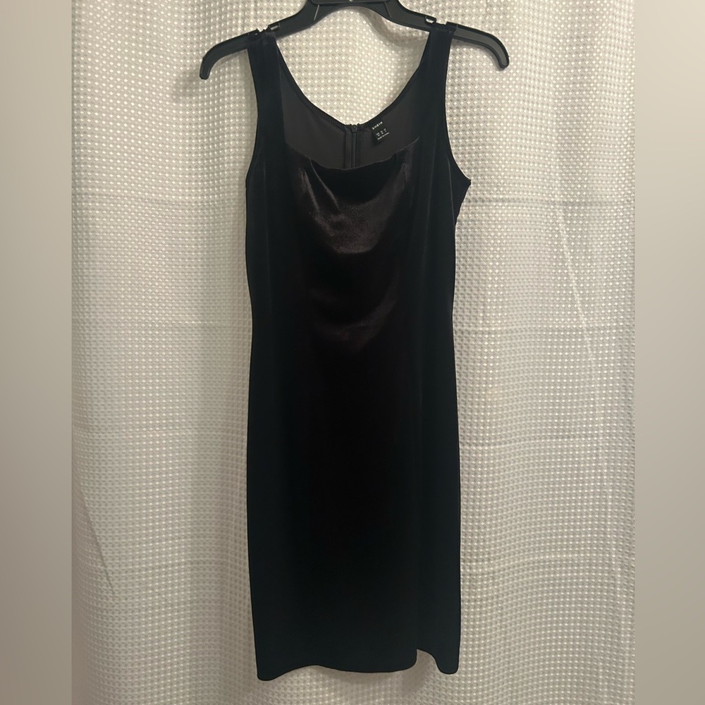 shein velvet black dress xs